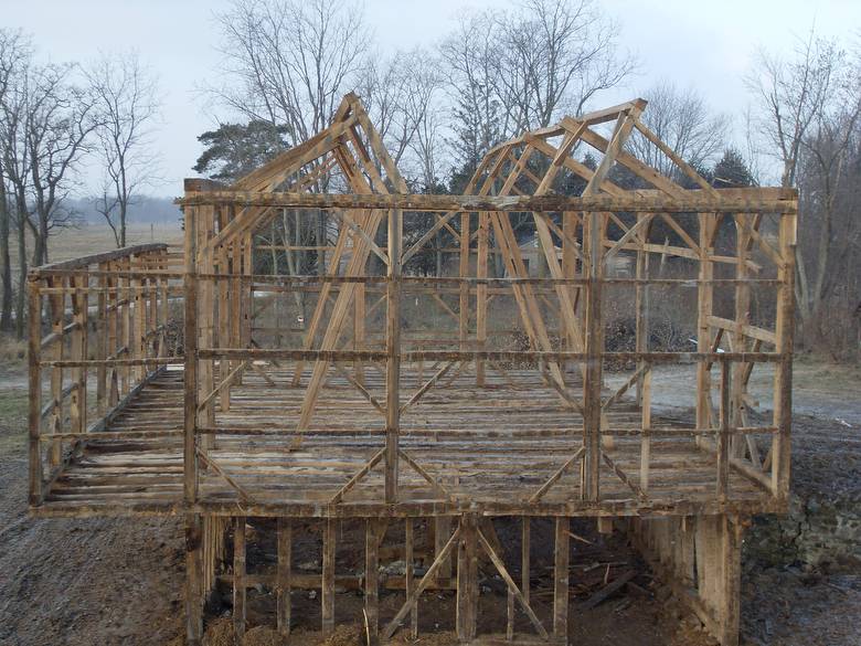 Rupple Barn Frame Ready to be Dismantled